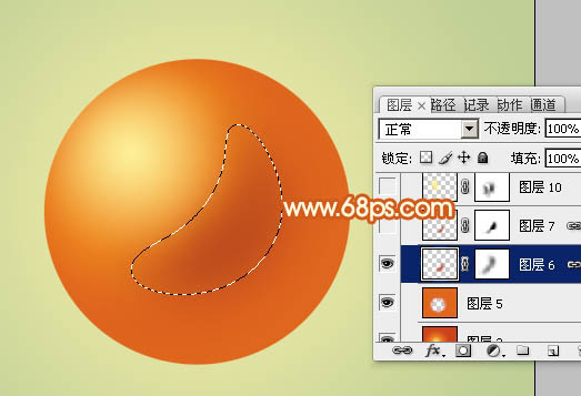 Photoshop設(shè)計(jì)制作精致的橙黃色圣誕裝飾球教程