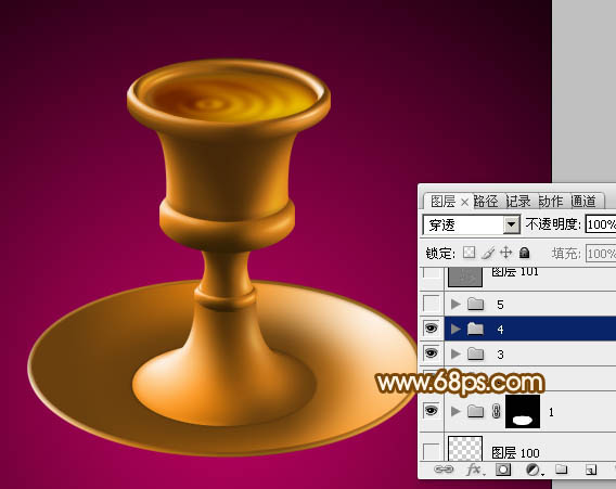 Photoshop設(shè)計制作一盞古典的正在燃燒的陶瓷油燈