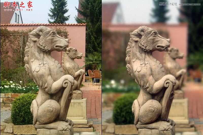 Photoshop使用鏡頭模糊去除照片上的雜物