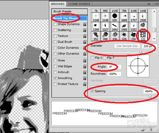 Photoshop打造頹廢的文字人像雜志封面