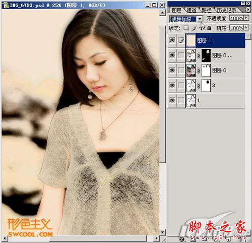 photoshop將美女圖片轉(zhuǎn)古典工筆畫效果教程