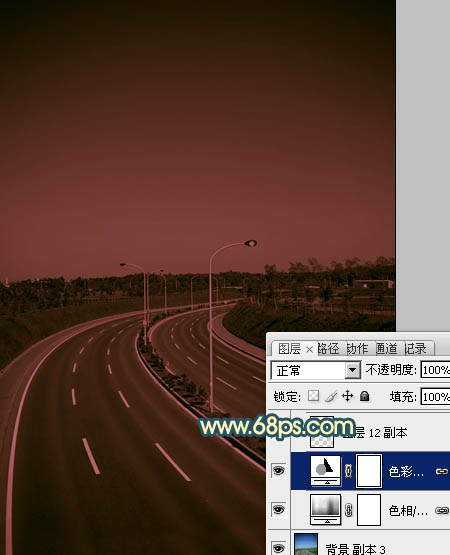 Photoshop為公路圖片渲染出漂亮的夜景燈光效果