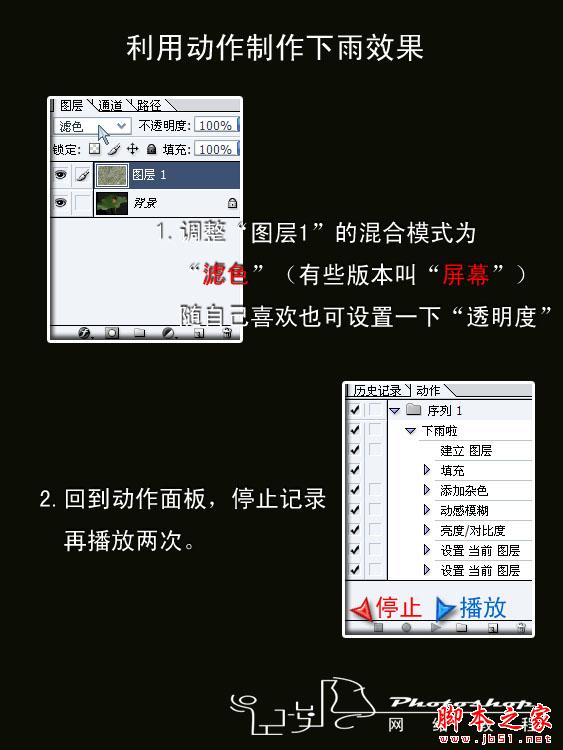 Photoshop制作唯美雨景動(dòng)畫