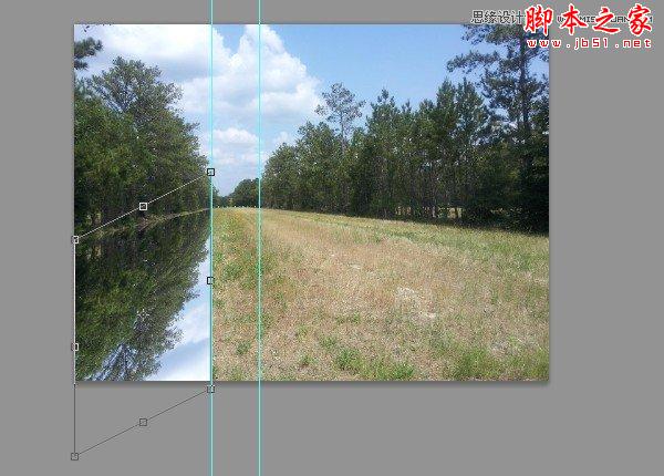 Photoshop利用置換濾鏡將普通圖片制作水面倒影效果