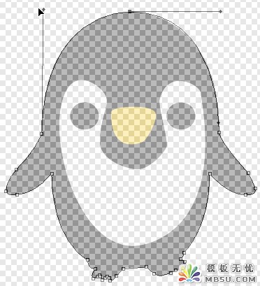 PS新手教程之PS鋼筆工具的使用操作描繪出企鵝的輪廓
