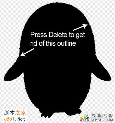 PS新手教程之PS鋼筆工具的使用操作描繪出企鵝的輪廓