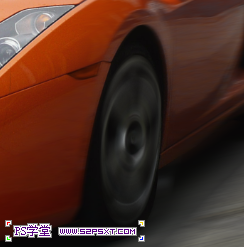 Photoshop打造超酷飛奔的火焰跑車效果