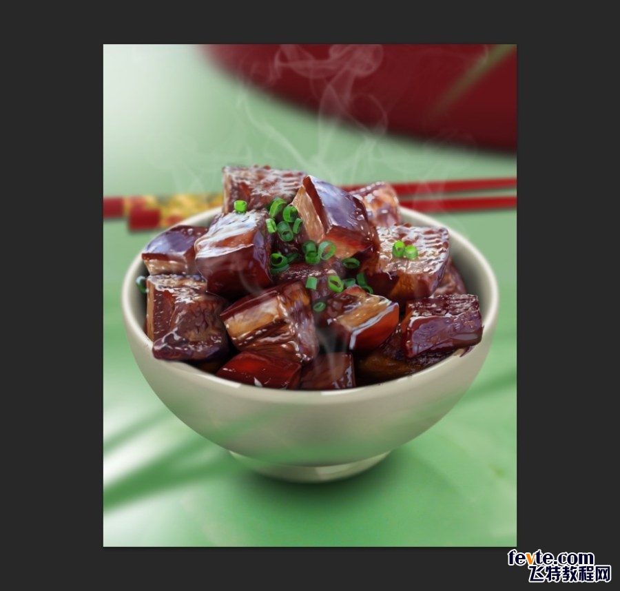 PS鼠繪逼真的紅燒肉