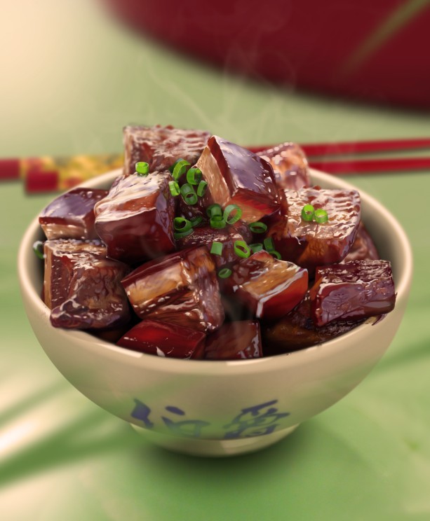 PS鼠繪逼真的紅燒肉