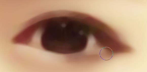 PS和SAI將美女照片制作成卡通效果