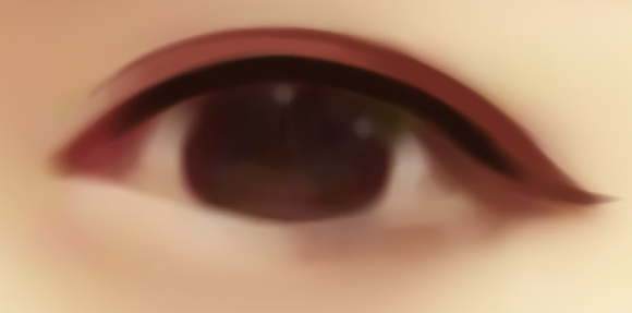 PS和SAI將美女照片制作成卡通效果