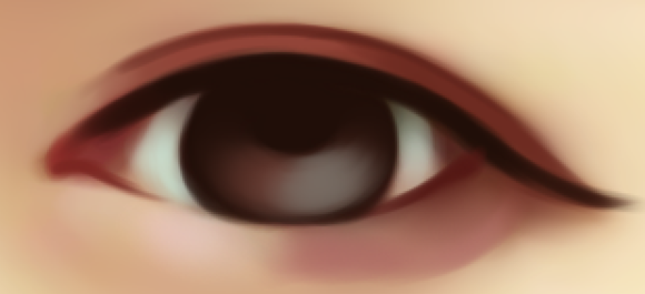 PS和SAI將美女照片制作成卡通效果