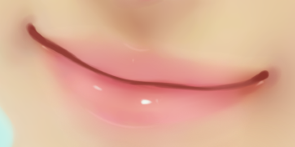 PS和SAI將美女照片制作成卡通效果