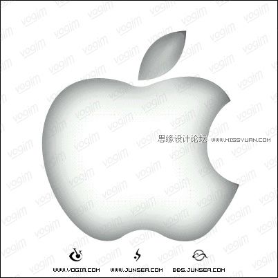 Photoshop鼠繪金屬質(zhì)感蘋果標(biāo)志