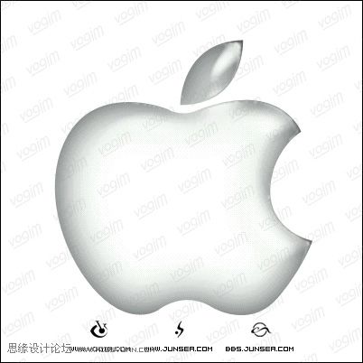 Photoshop鼠繪金屬質(zhì)感蘋果標(biāo)志