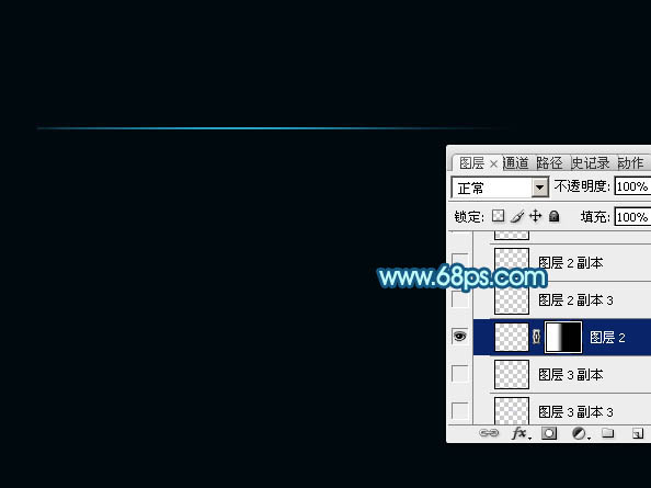 Photoshop制作簡單的藍色光暈