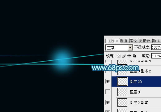 Photoshop制作簡單的藍色光暈