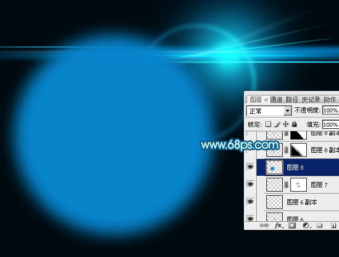 Photoshop制作簡單的藍(lán)色光暈