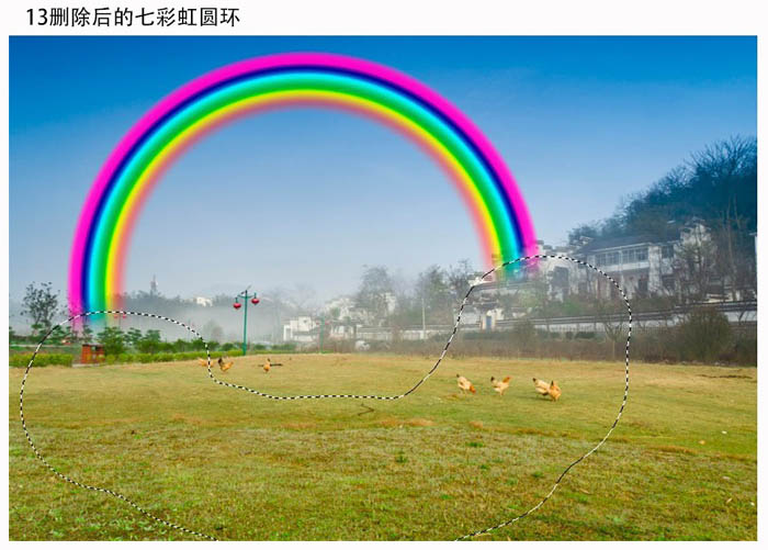 photoshop利用漸變快速給風(fēng)景圖片增加彩虹