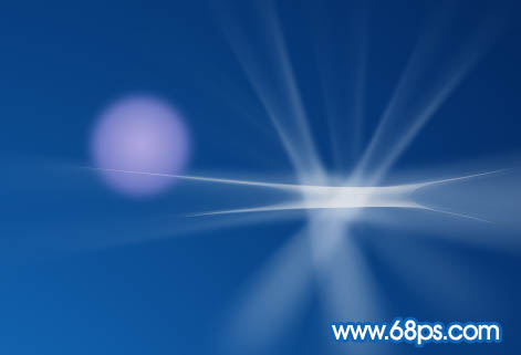 Photoshop制作一个漂亮的蓝色透射光晕