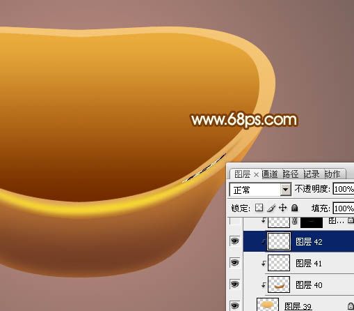 Photoshop设计制作一个漂亮的金色元宝