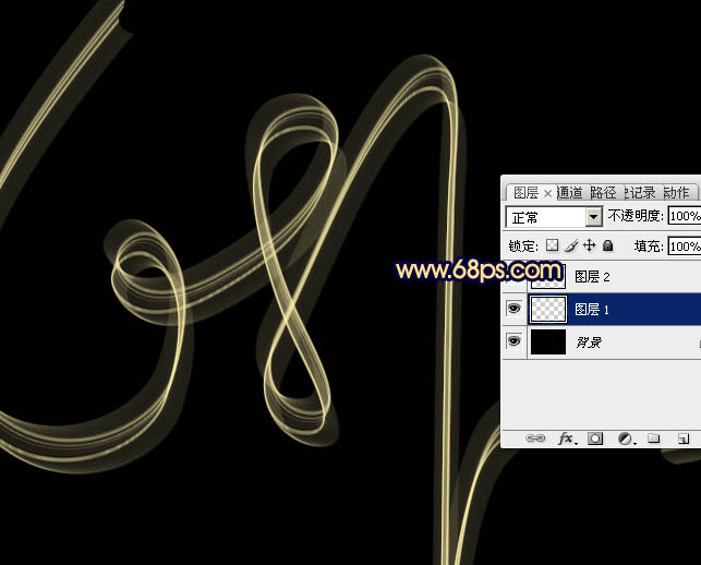 PS利用畫筆描邊快速制作夢幻的光絲字