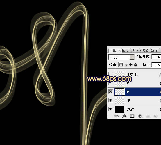 PS利用畫筆描邊快速制作夢幻的光絲字