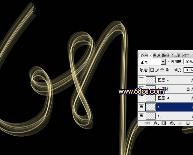 PS利用畫筆描邊快速制作夢幻的光絲字