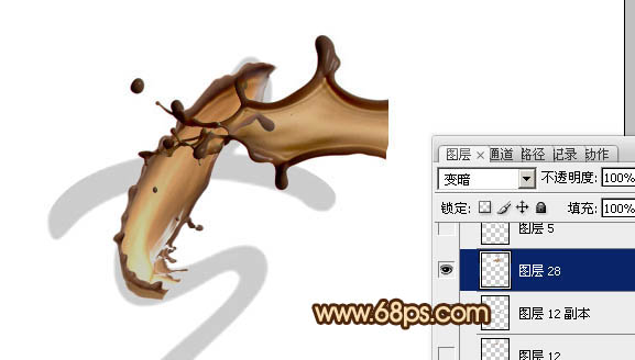 Photoshop設(shè)計(jì)制作濃情動(dòng)感的七夕巧克力噴濺字