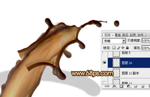 Photoshop設(shè)計(jì)制作濃情動(dòng)感的七夕巧克力噴濺字