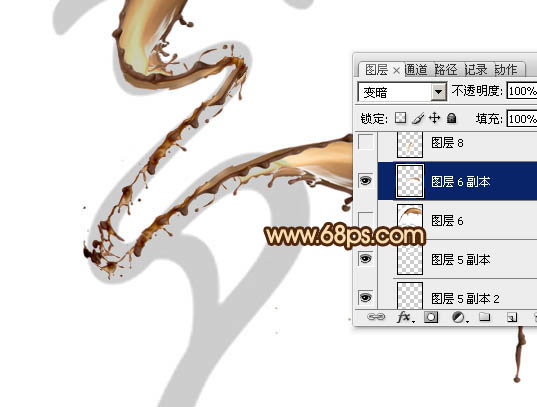 Photoshop設(shè)計(jì)制作濃情動(dòng)感的七夕巧克力噴濺字