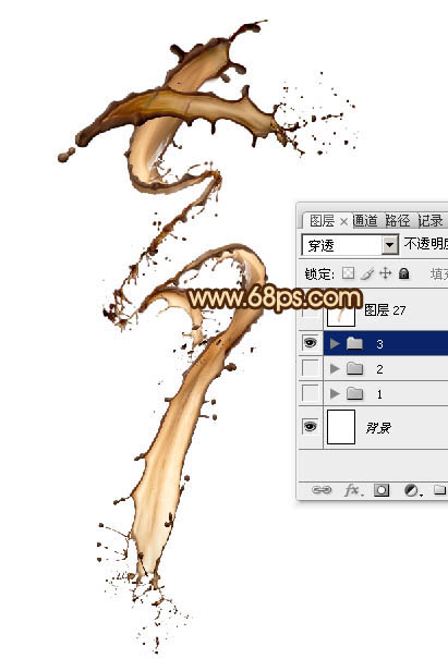 Photoshop設(shè)計(jì)制作濃情動(dòng)感的七夕巧克力噴濺字