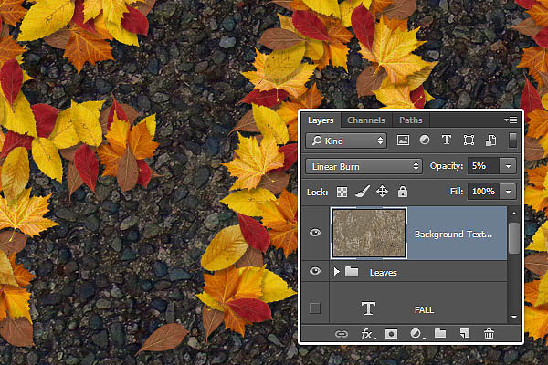 Photoshop設(shè)計制作非常有趣的秋季樹葉字