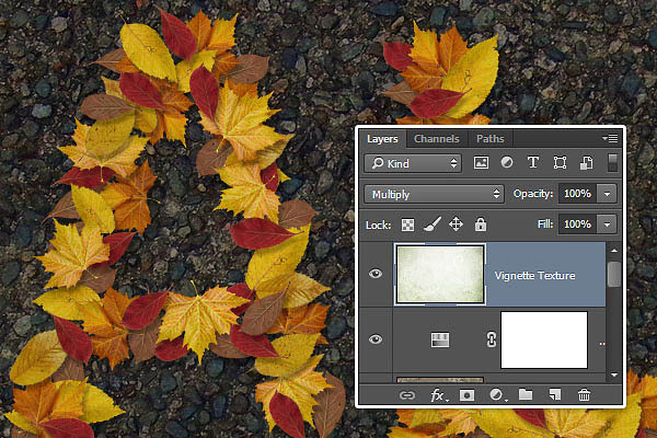 Photoshop設(shè)計制作非常有趣的秋季樹葉字