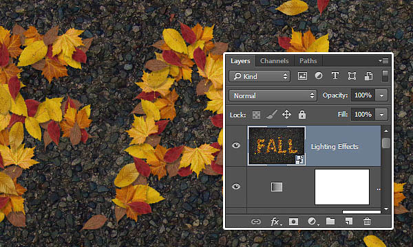 Photoshop設(shè)計制作非常有趣的秋季樹葉字
