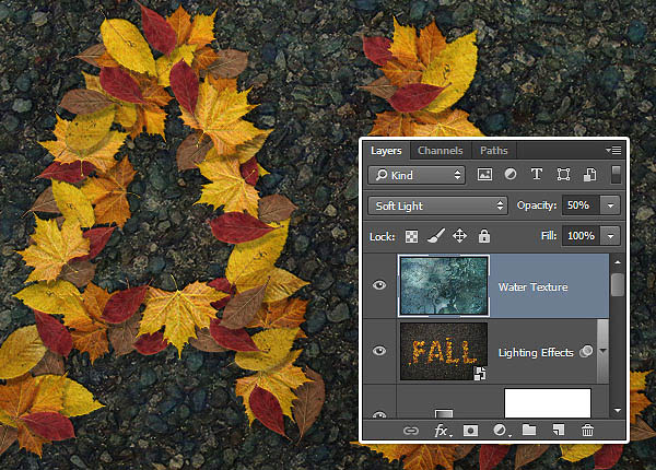 Photoshop設(shè)計制作非常有趣的秋季樹葉字