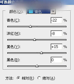 Photoshop为木桩边的美女人物加上高对比蓝黄色效果教程