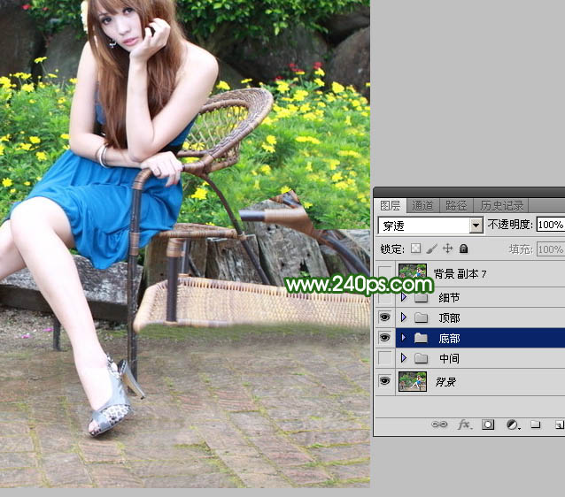 Photoshop快速去掉人物前面礙眼的椅子實例教程