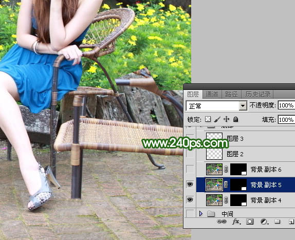 Photoshop快速去掉人物前面礙眼的椅子實例教程