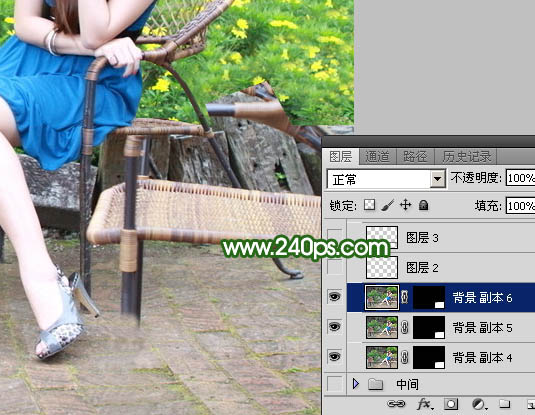 Photoshop快速去掉人物前面礙眼的椅子實例教程