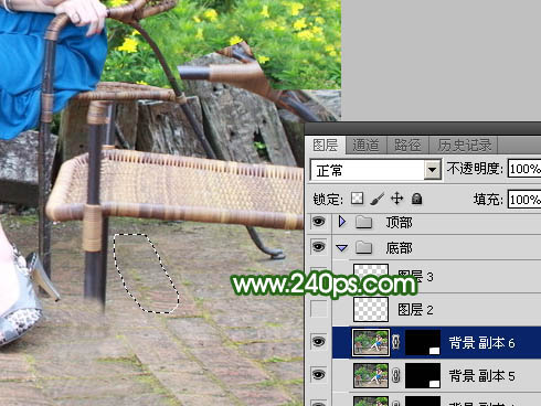 Photoshop快速去掉人物前面礙眼的椅子實例教程