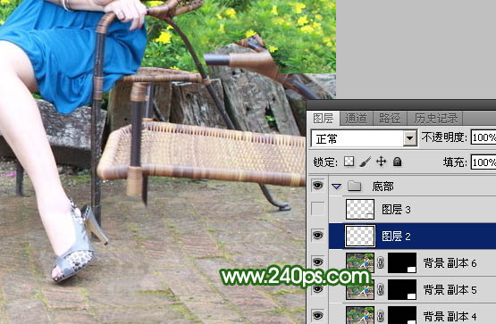 Photoshop快速去掉人物前面礙眼的椅子實例教程