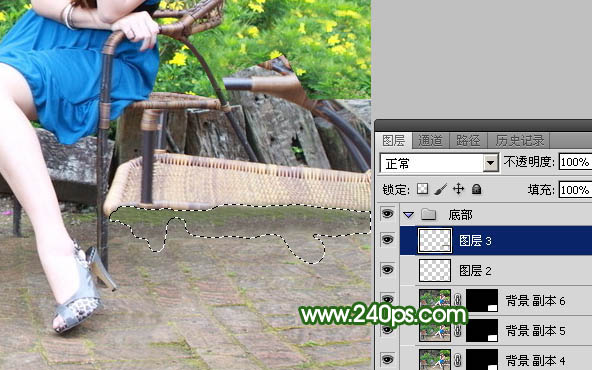 Photoshop快速去掉人物前面礙眼的椅子實例教程