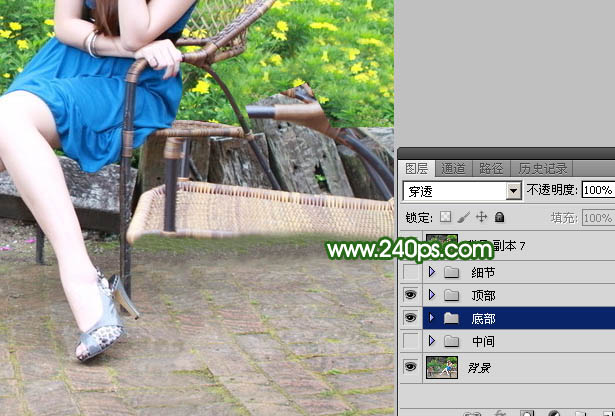 Photoshop快速去掉人物前面礙眼的椅子實例教程