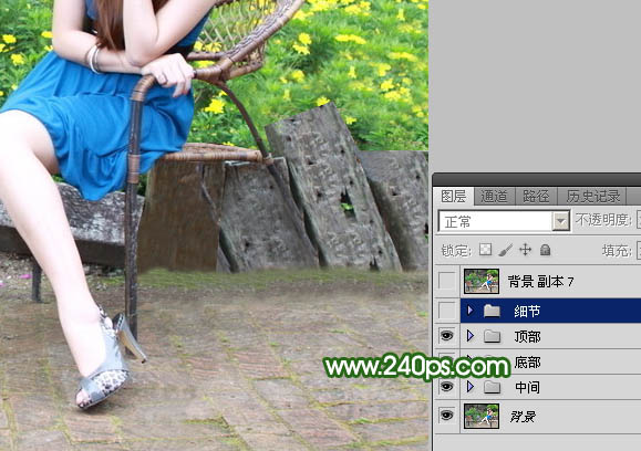 Photoshop快速去掉人物前面礙眼的椅子實例教程