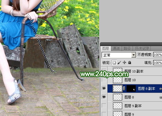 Photoshop快速去掉人物前面礙眼的椅子實例教程