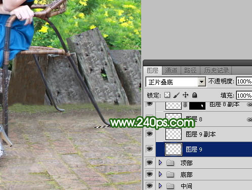Photoshop快速去掉人物前面礙眼的椅子實例教程