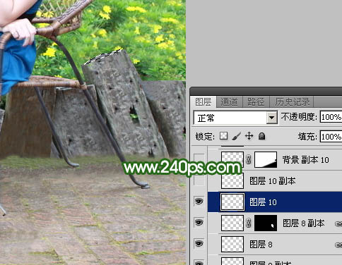Photoshop快速去掉人物前面礙眼的椅子實例教程