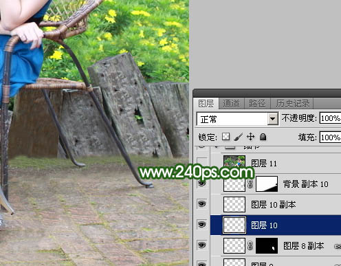 Photoshop快速去掉人物前面礙眼的椅子實例教程