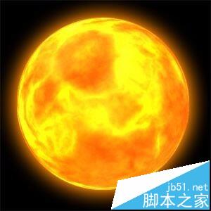 ps怎么繪制一輪激情燃燒中的一個火紅的太陽?